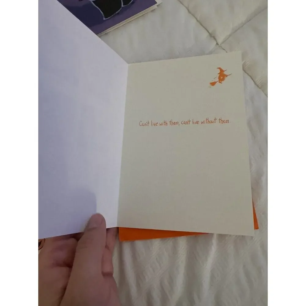 Lot of 5 Happy Halloween Greeting Cards Witch Ghost Vampire Birthday